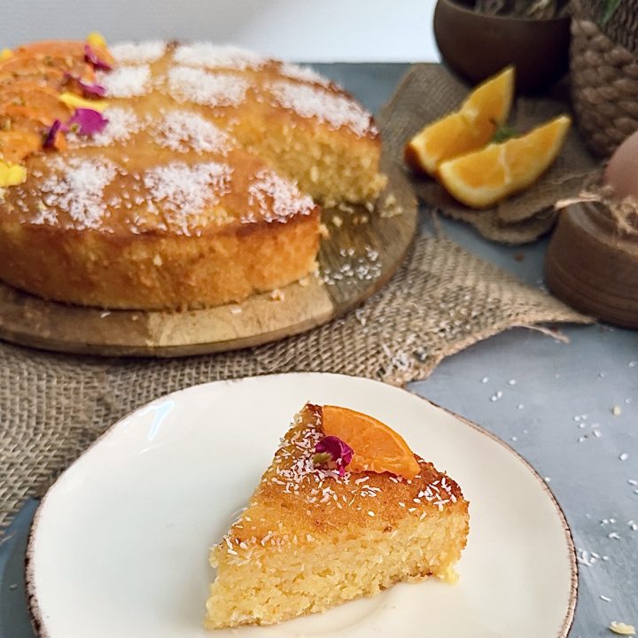 Orange Semolina Coconut Cake