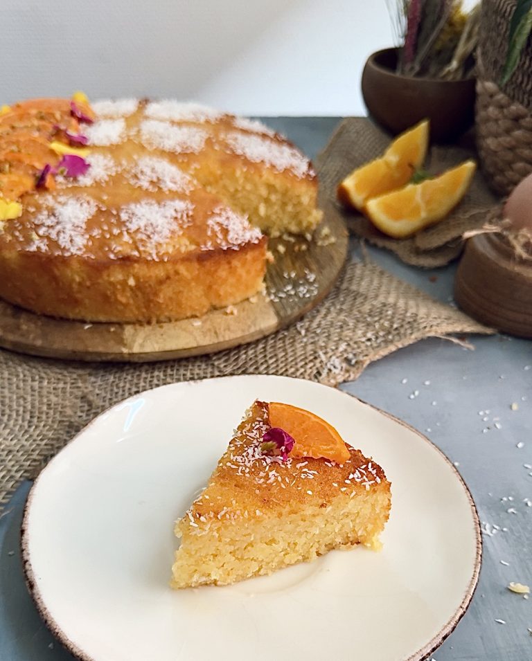 Orange Semolina Coconut Cake