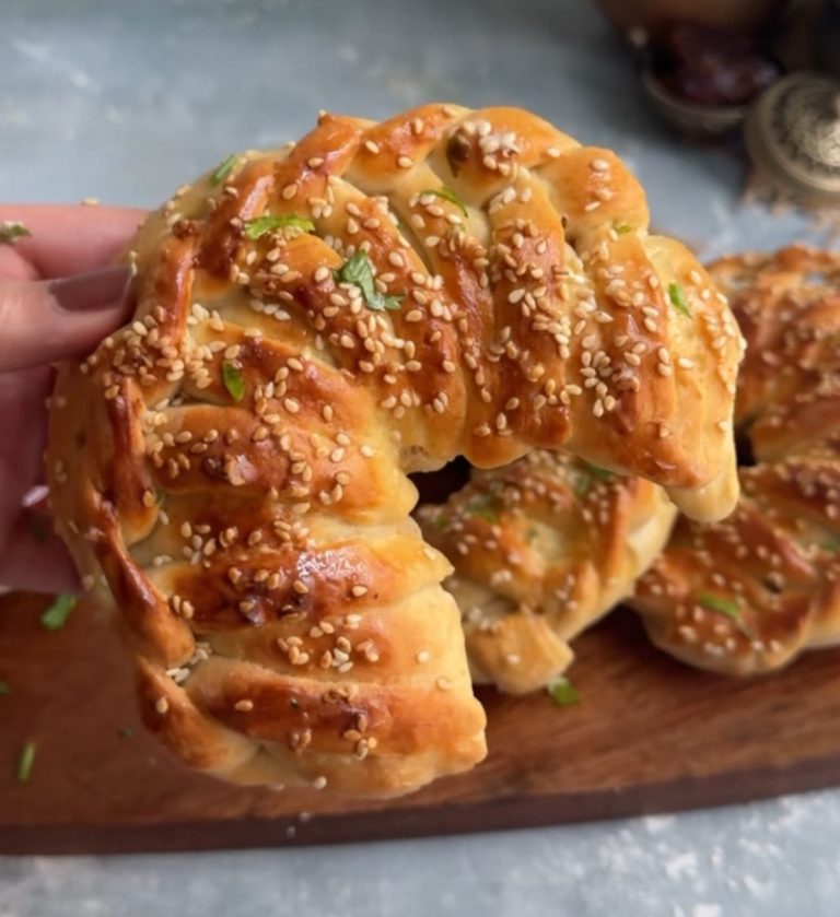 Creamy Chicken Braided Moon Breads