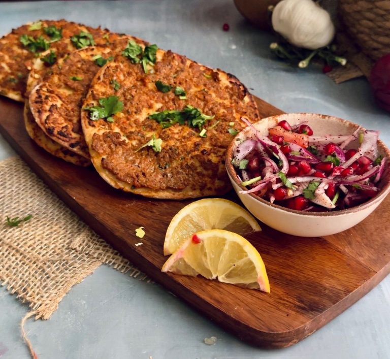 Turkish Lahmacun Recipe (Turkish pizza)