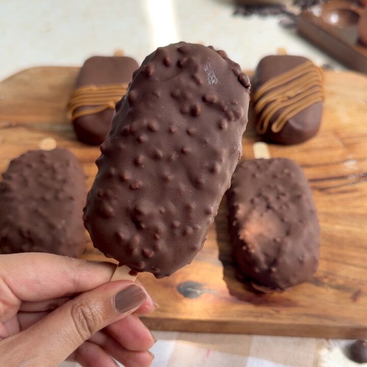Brownie Stuffed Ice Cream Bars