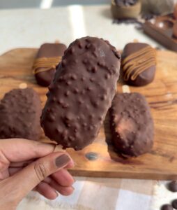 Brownie Stuffed Ice cream Bars (Brownie Magnums)